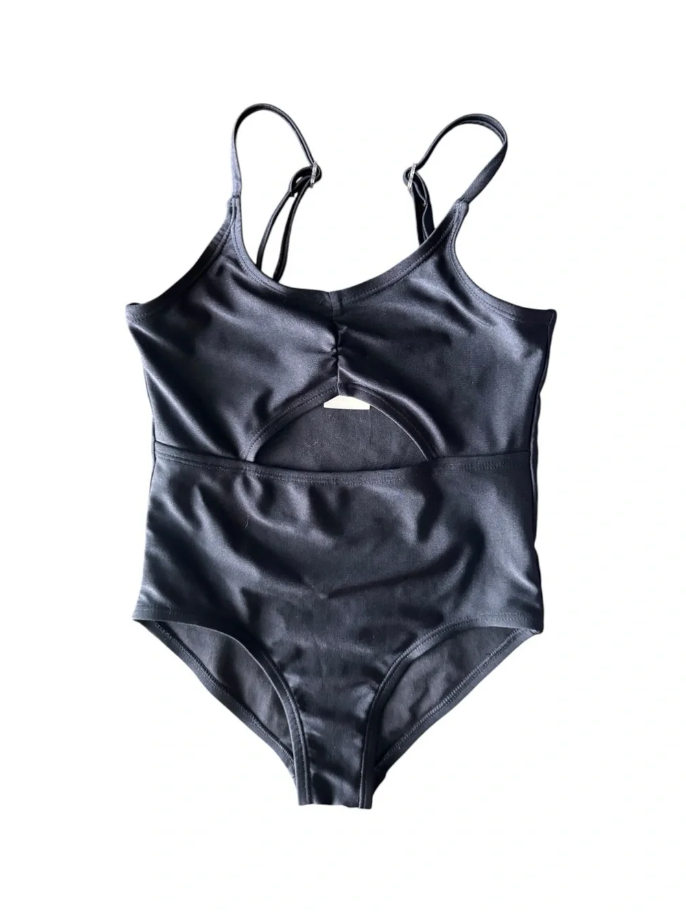 Art Class Black Cutout One Piece Swimsuit Girls XS 4/5